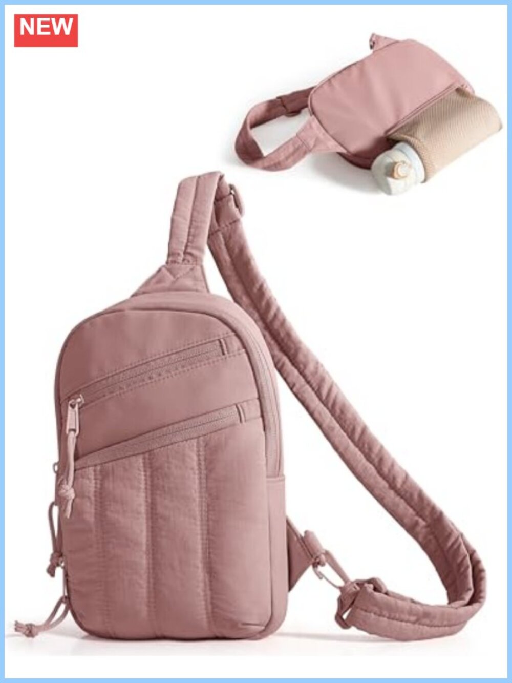 Puffer Sling Bag RFID Blocking Crossbody Lightweight Women's